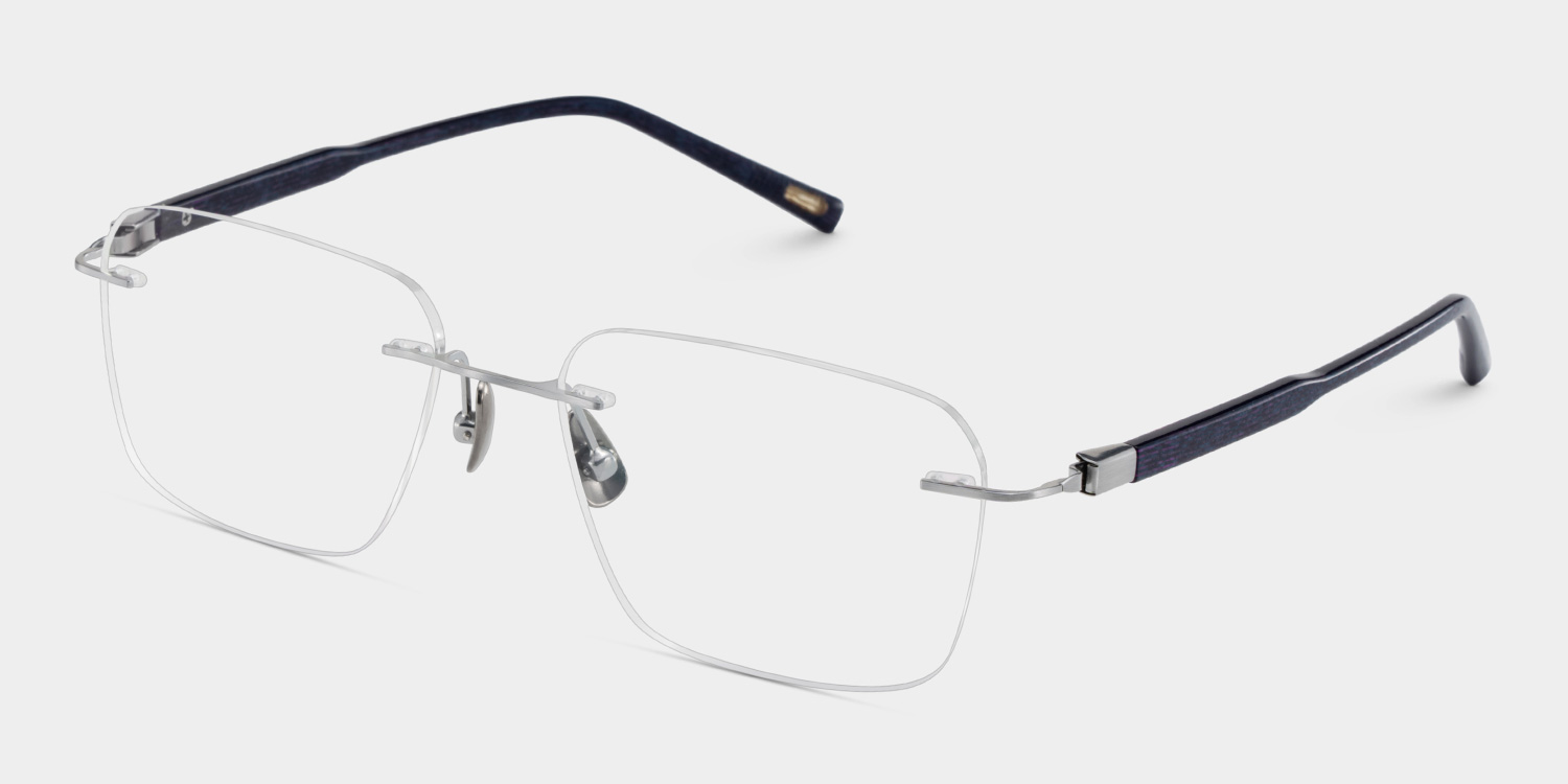 Claire Rectangle Silver Glasses4