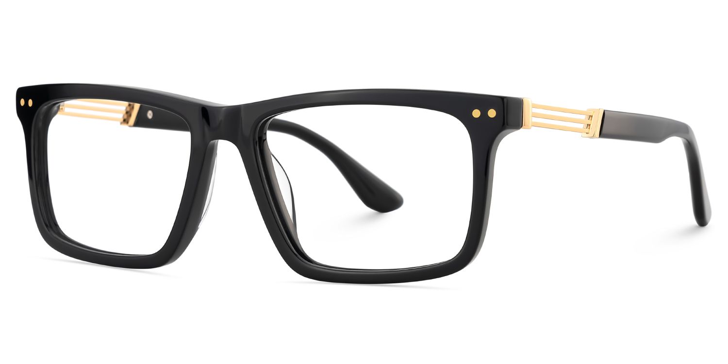 Emerson Eyeglasses in Rectangle Black Frame | ZEELOOL Canada3