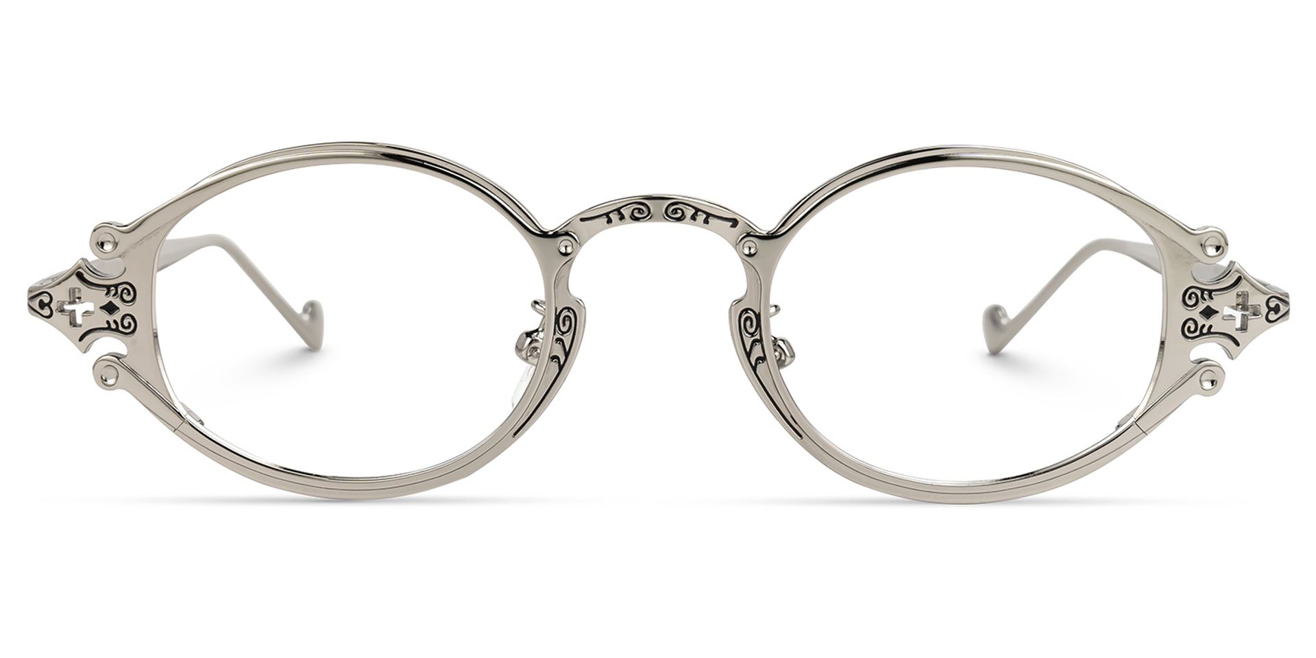 Oval Serena Silver Eyeglasses and Glasses Frames Deals0