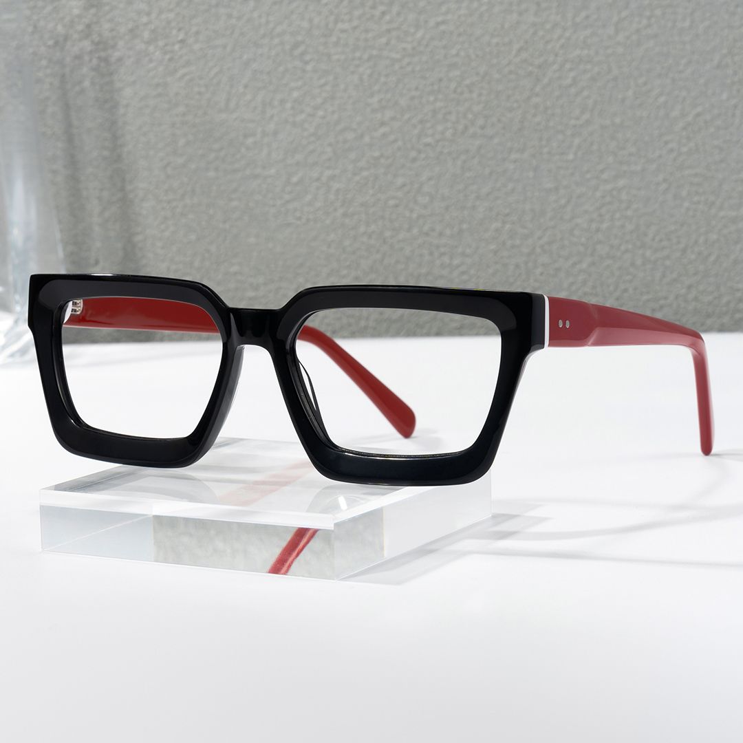 Black Frame Rectangle Glasses For Men1