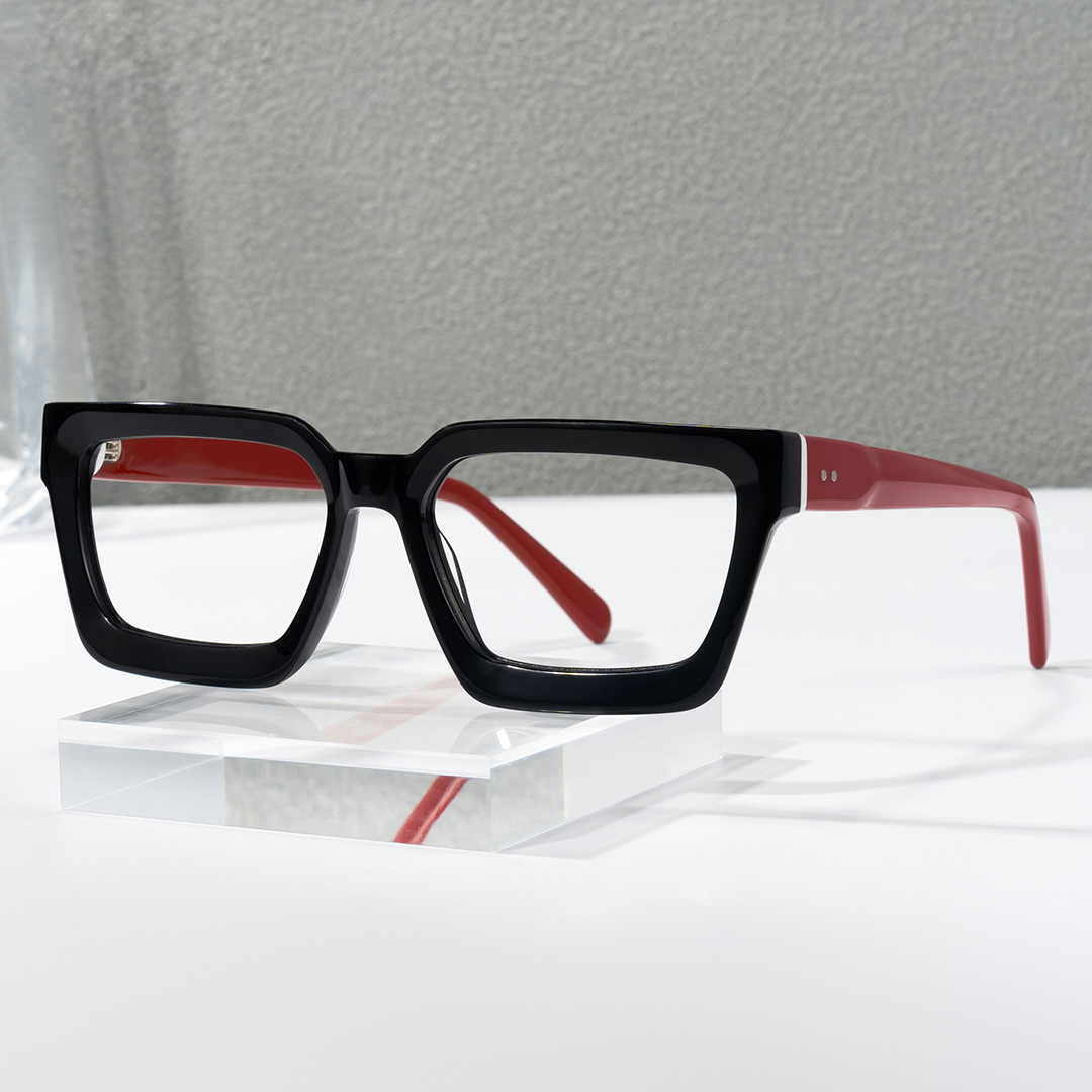 Black Frame Rectangle Glasses For Men1