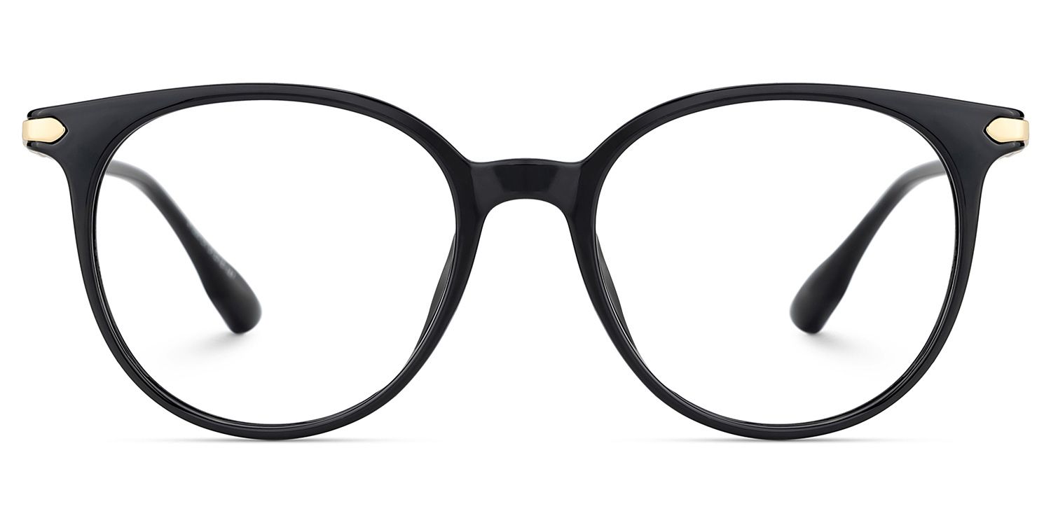 Mila Round Black Frame Eyeglasses for Woman| ZEELOOL Canada1
