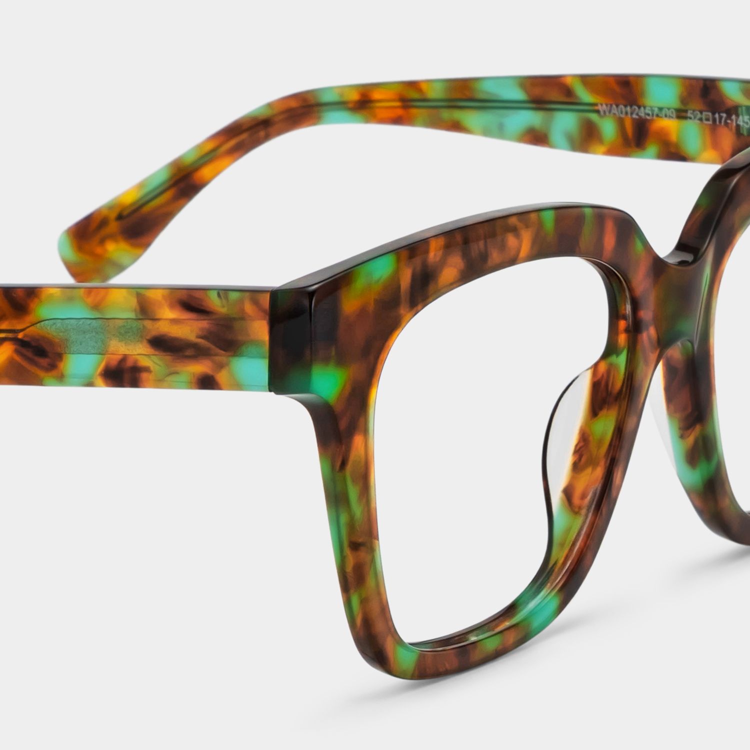 Xion Green-Tortoise Square Frames Glasses | ZEELOOL Canada4