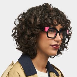 Sarah Rectangle Black Glasses1