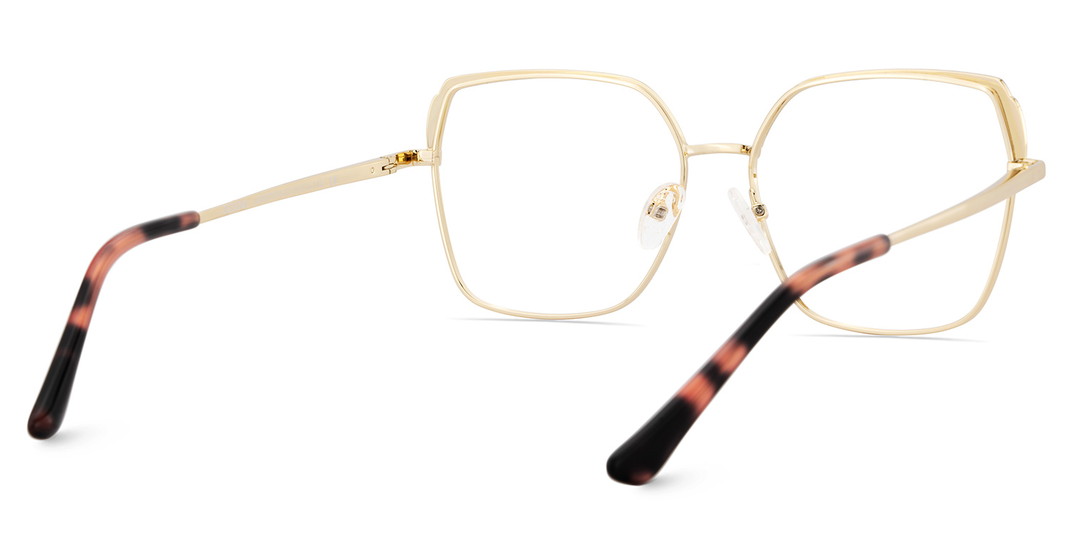 Shayla Metal Square Black Red Frame Glasses | ZEELOOL Canada5