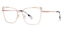 Loraine Rectangle Rose Gold Glasses1