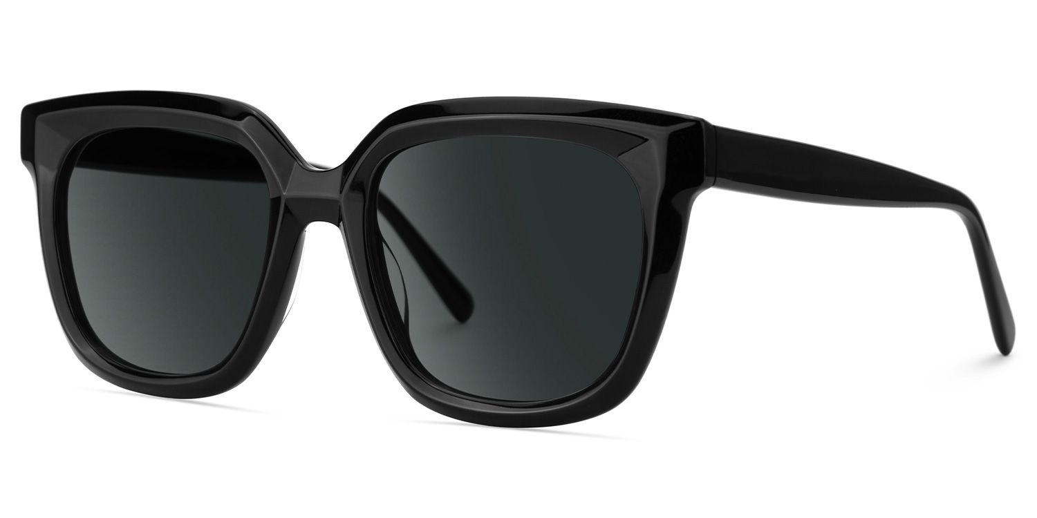 Lark Square Black Polarized Sunglasses2