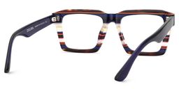 Kenish Square Blue White Glasses5