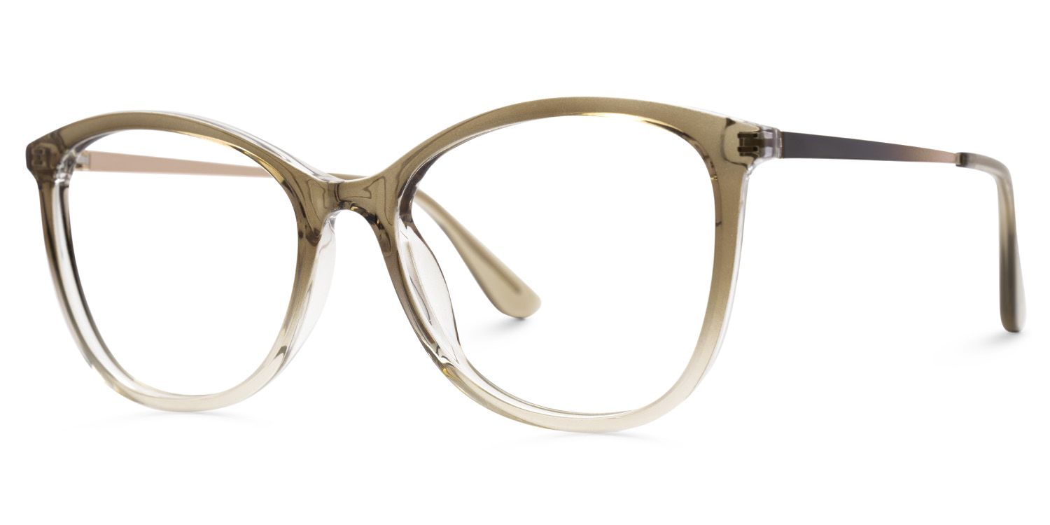 Jenee Thin Brown Glasses Frame in Oval Design | ZEELOOL Canada1