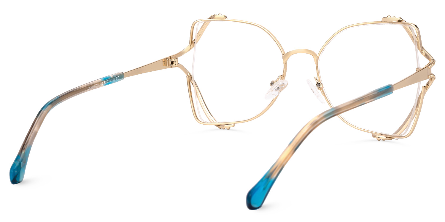Mcconico Designer Eyeglasses in Butterfly Gold Frame3