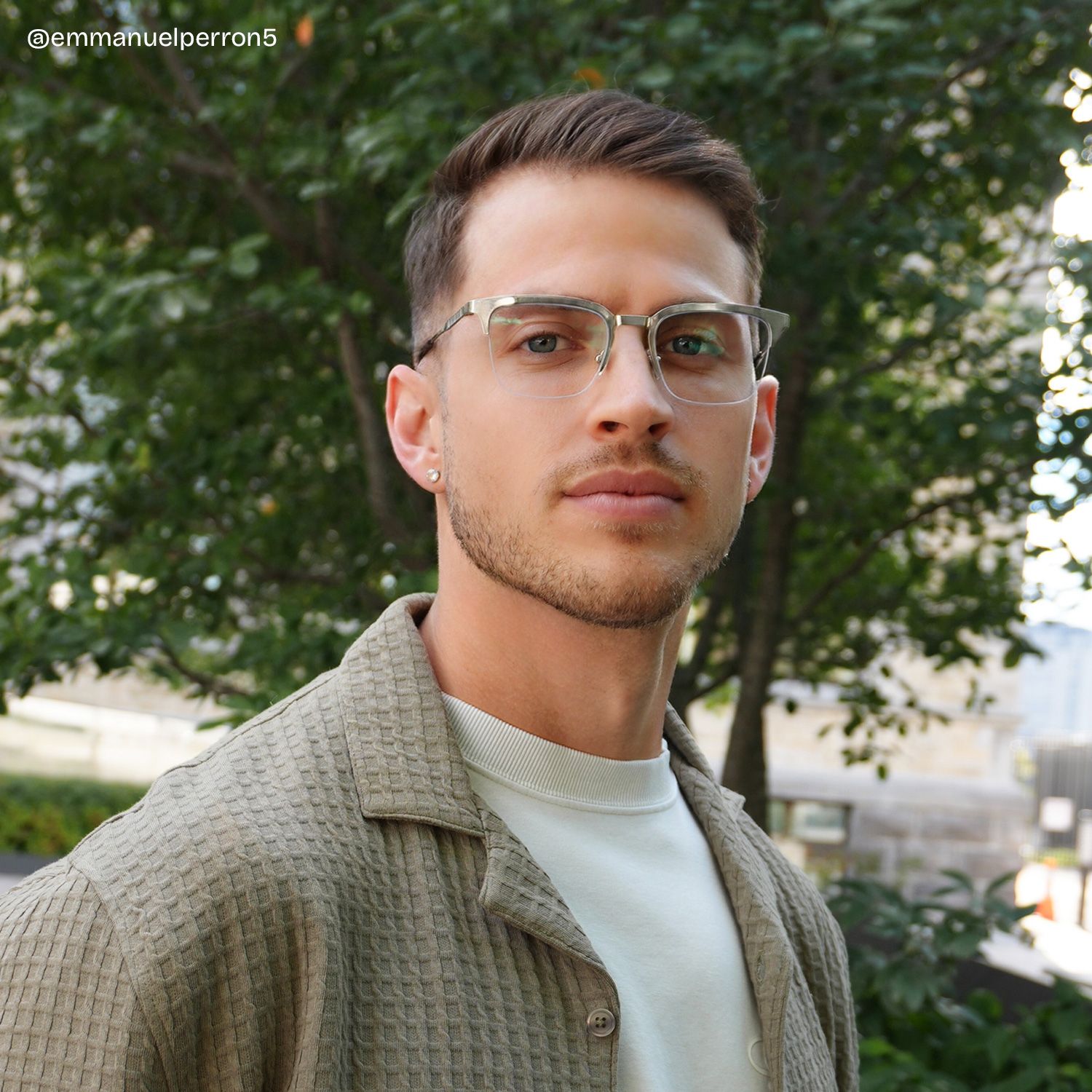 Peyton Browline Glasses Frames in Silver Color | ZEELOOL6