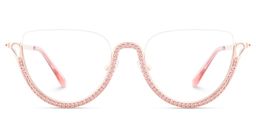 Sparkle Cateye Pink Glasses2