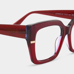 Mavis Square Red Glasses5