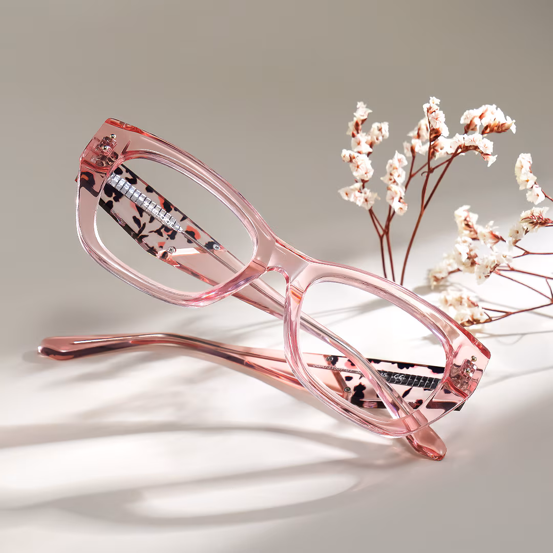 Skylar Butterfly Crystal Pink Glasses1