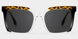 Misty Square Black Glasses0