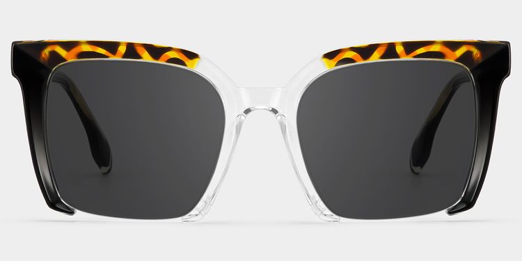 Misty Black Square Sunglasses