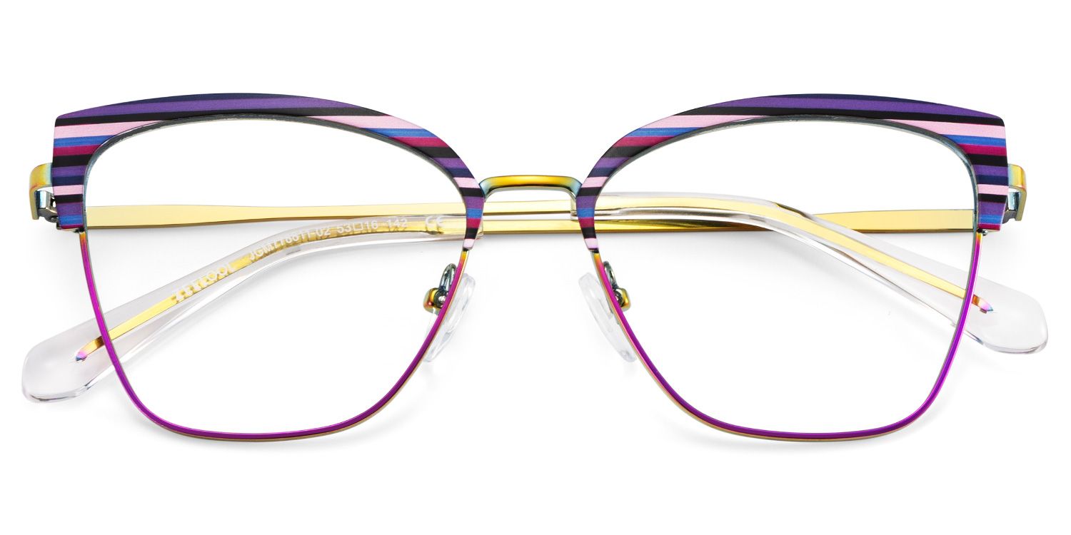 Harley Browline Purple Color Frame Glasses for Women | ZEELOOL Canada2