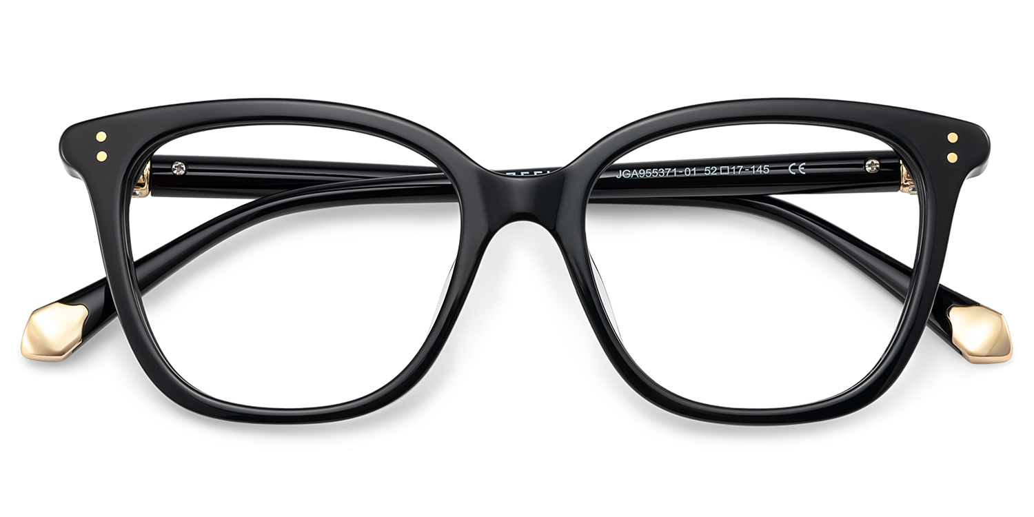 Square Black Eyeglasses- Miles Acetate Frame Glasses2