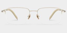 Carson Rectangle Light Gold Glasses0
