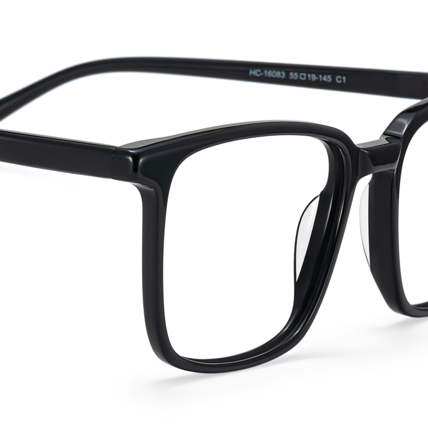 Rectangle Black Eyeglasses- Aidan Acetate Frame Glasses5