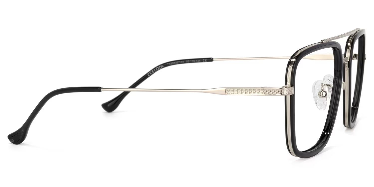 Nayeli Aviator Black-Silver Glasses | ZEELOOL Canada3