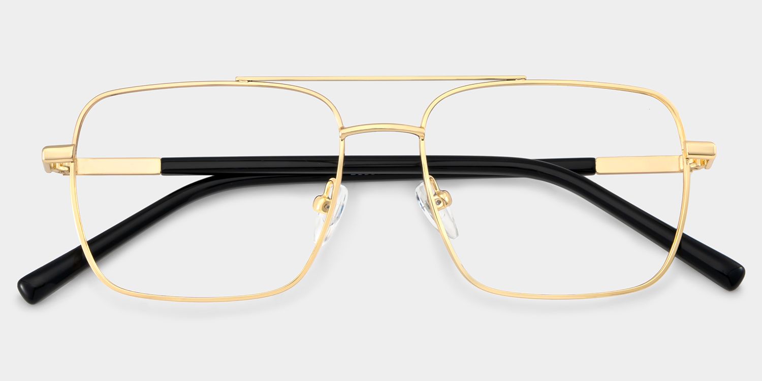 Iris Gold Frame Glasses with Aviator Frame Online | ZEELOOL Canada3