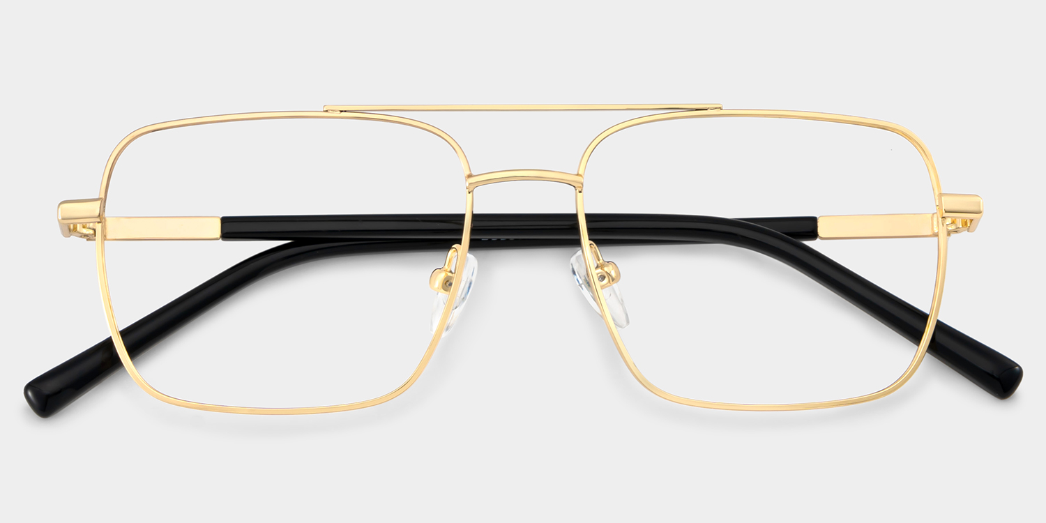 Iris Gold Frame Glasses with Aviator Frame Online | ZEELOOL Canada3