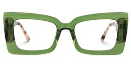 Mitia Rectangle Green Glasses0