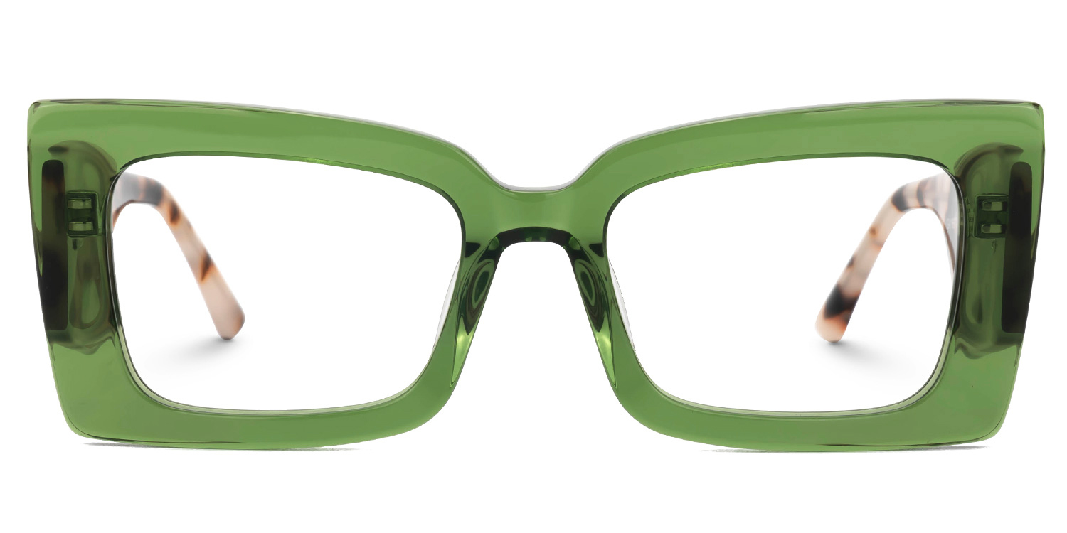 Mitia Rectangle Green Glasses0