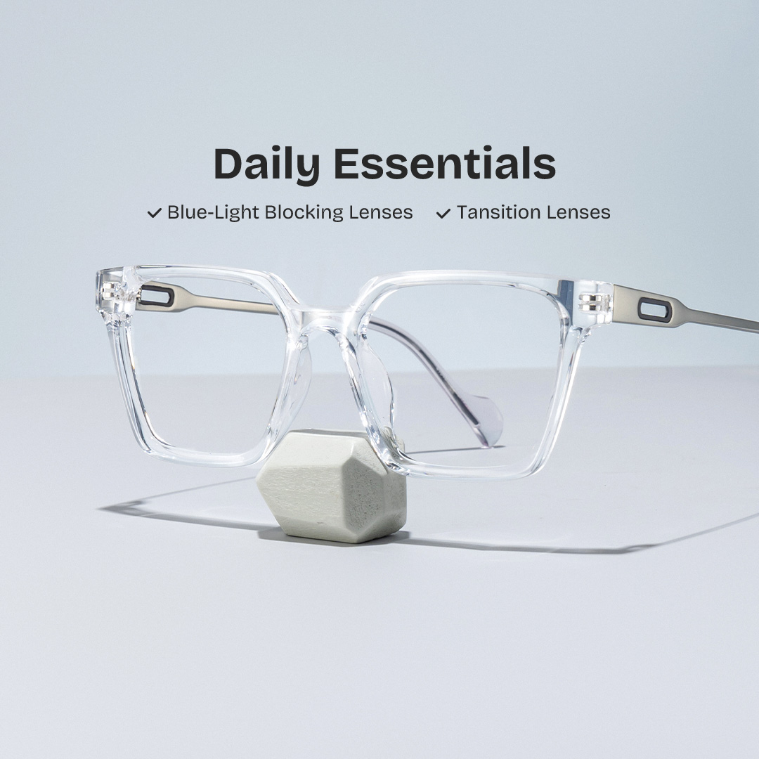 Mabel Eyeglasses in Square Clear Frame | ZEELOOL Canada0