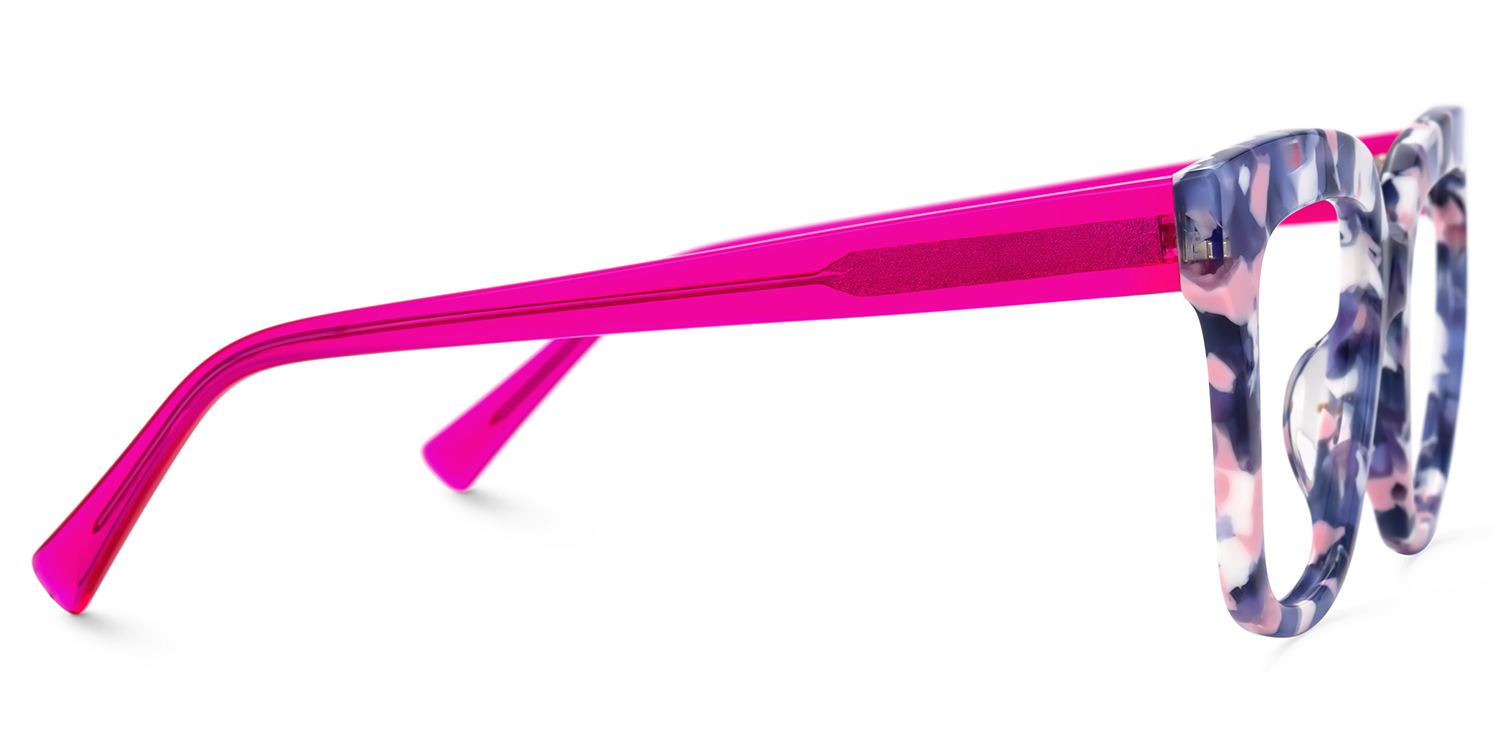 Square Blue And Pink Marble Frame Glasses3