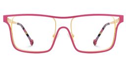 Nova Rectangle Rose Red Glasses0