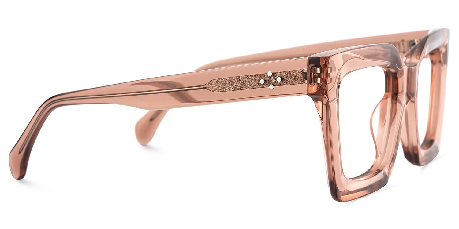 Lobo Square Beige Eyeglasses & Glasses Frames3