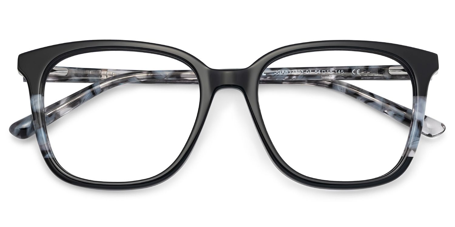 Finnley Acetate Black Frame Glasses with Square Shape | ZEELOOL Canada2