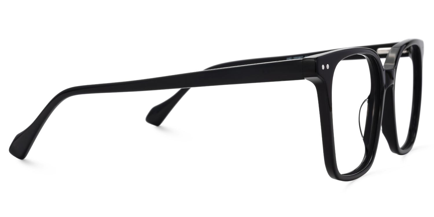 Square Black Acetate Eyeglasses Frames3