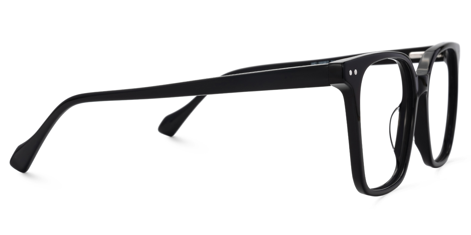 Square Black Acetate Eyeglasses Frames3