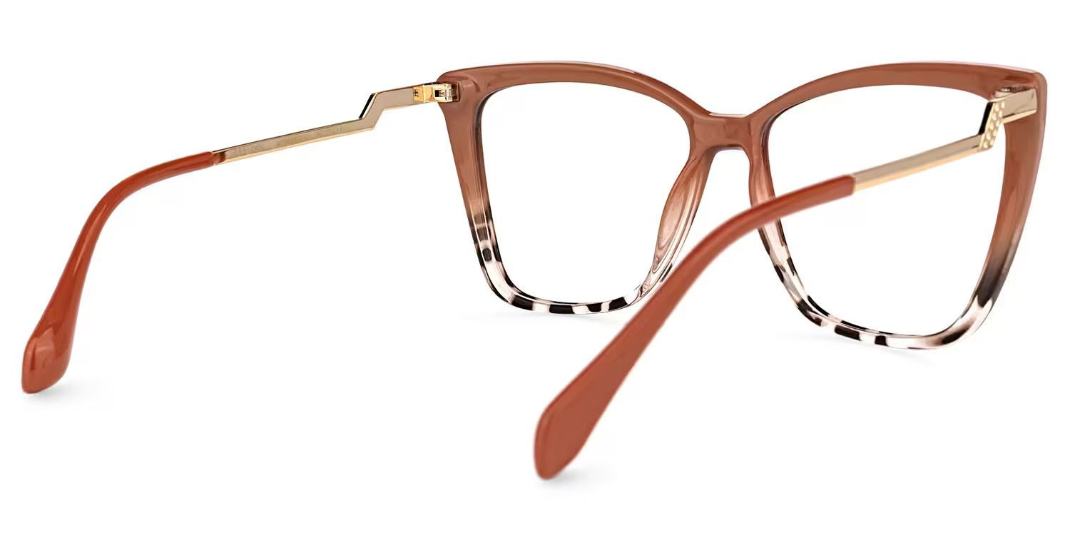 Awilda Cateye Orange Frame Glasses | ZEELOOL Canada3
