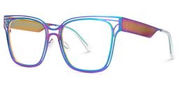 Dacarine Iridescent Square Glasses3