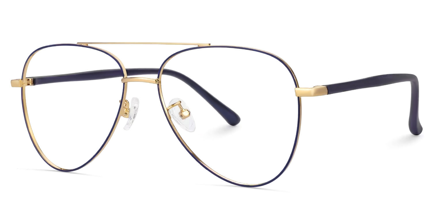 Paige Aviator Blue-Gold Glasses4