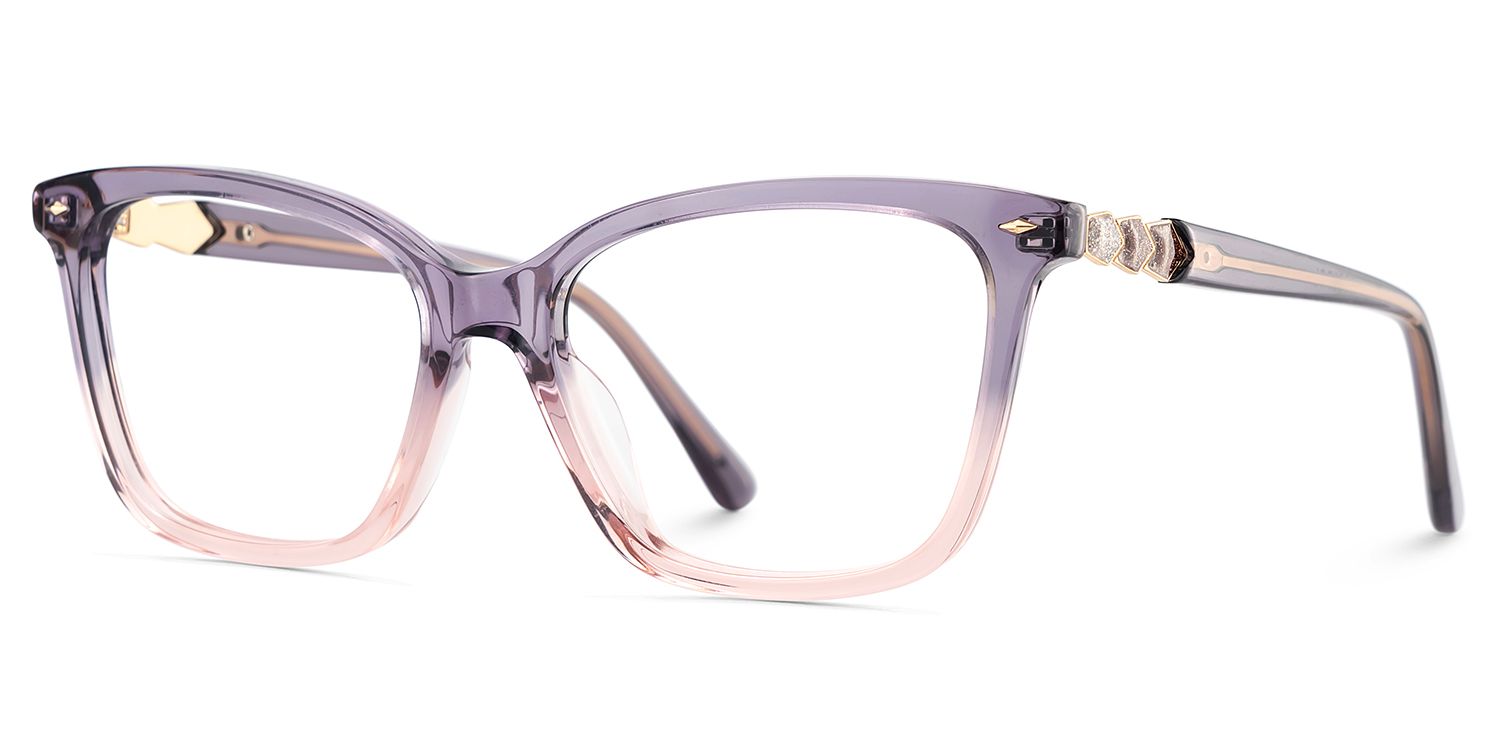 Theo Acetate Two-tone Frame Glasses with Square Shape | ZEELOOL Canada3