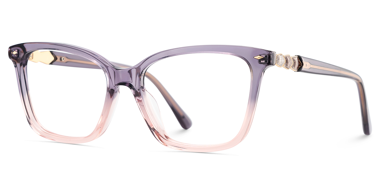 Theo Acetate Two-tone Frame Glasses with Square Shape | ZEELOOL Canada3