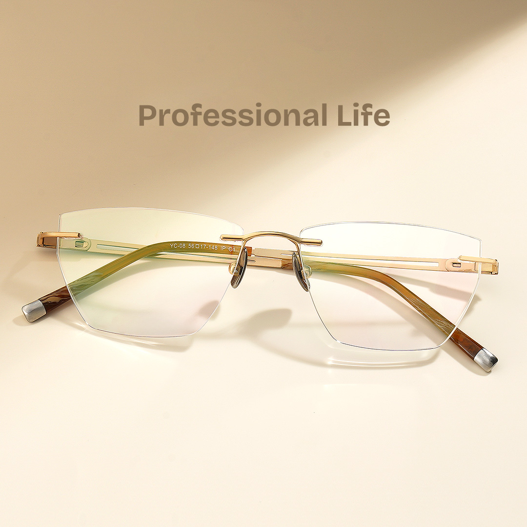Ella Cat eye Gold Frame Eyeglasses for Woman| ZEELOOL Canada1