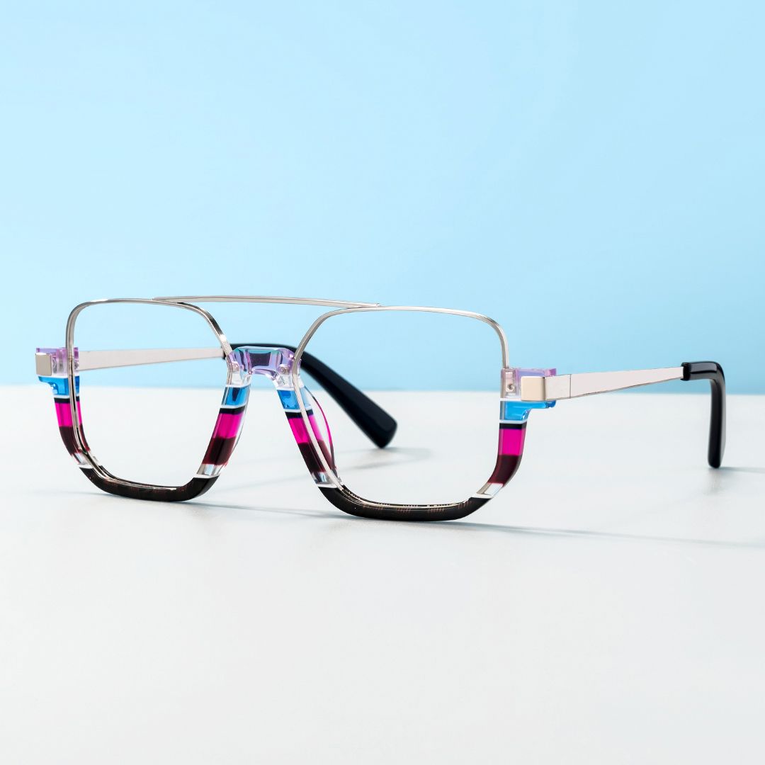 Multicolor Strip Aviator Spectacles Frames - Oromiya on Sale | ZEELOOL Canada0