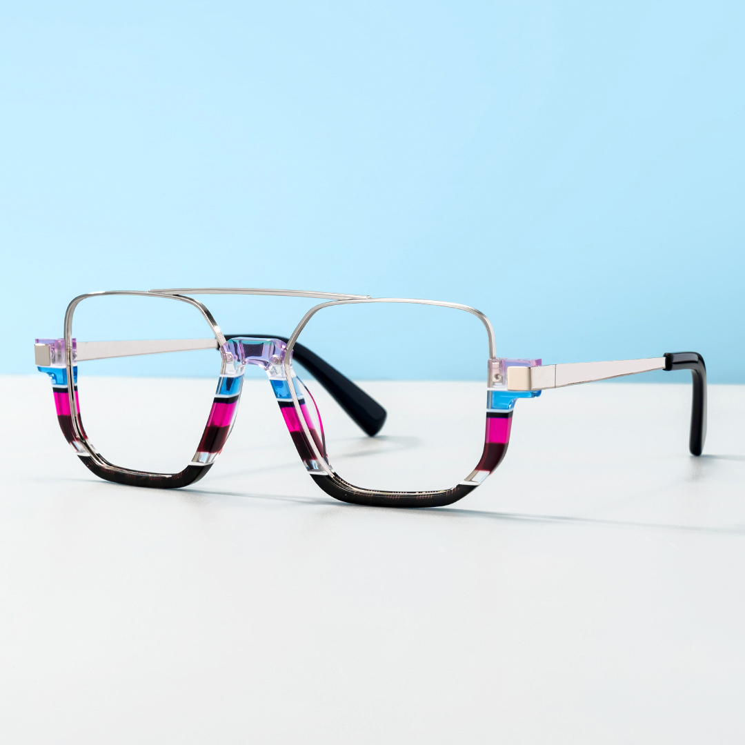 Multicolor Strip Aviator Spectacles Frames - Oromiya on Sale | ZEELOOL Canada0