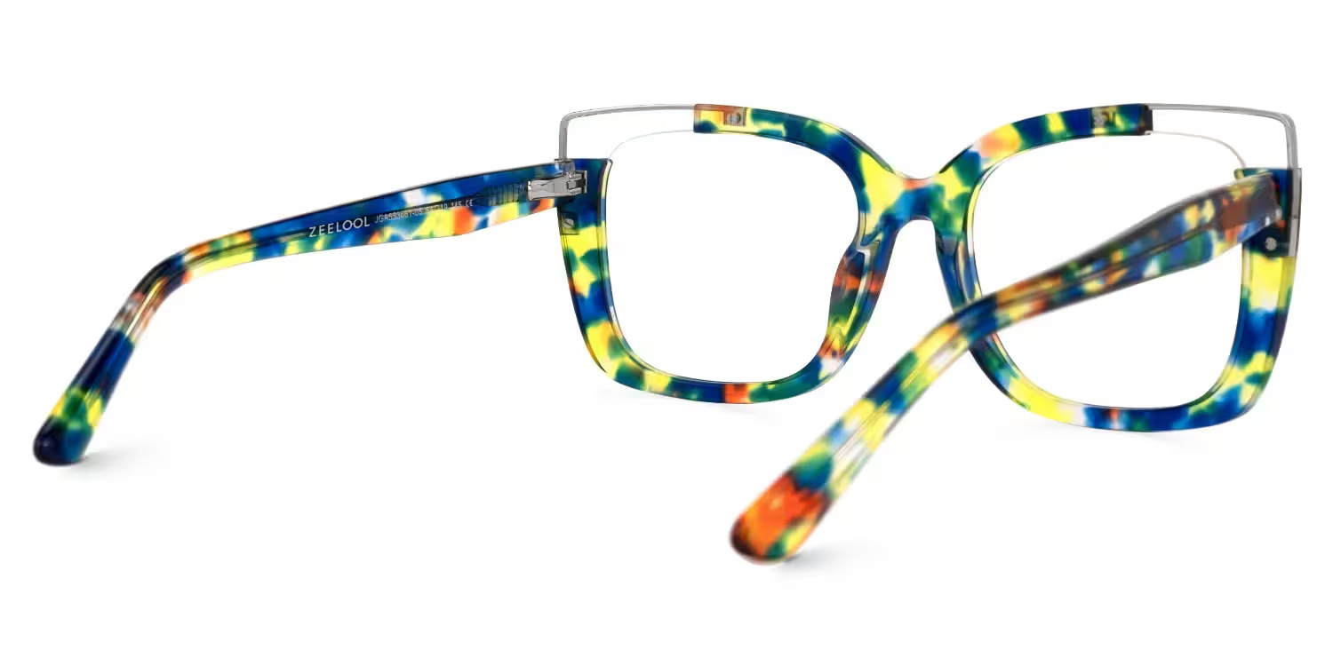 Square Dortch Blue-Tortoise Glasses and Colored Frames3
