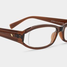 Willow Brown Rectangle Glasses5