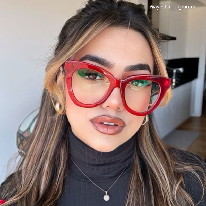 Yaser Cateye Red Glasses