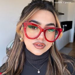 Yaser Cateye Red Glasses6