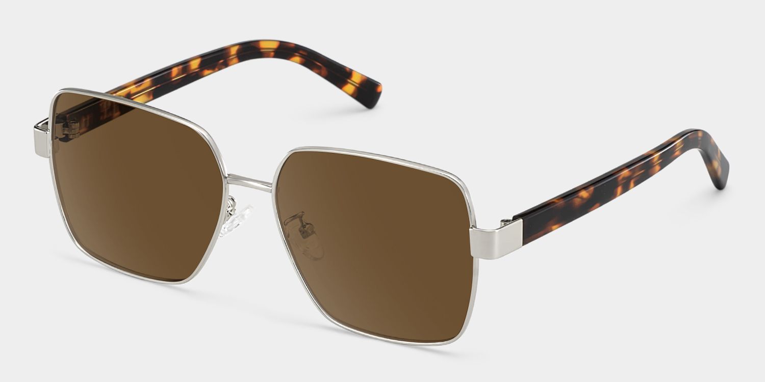 Sahara Square Brown Sunglasses for Women & Men | ZEELOOL CA3