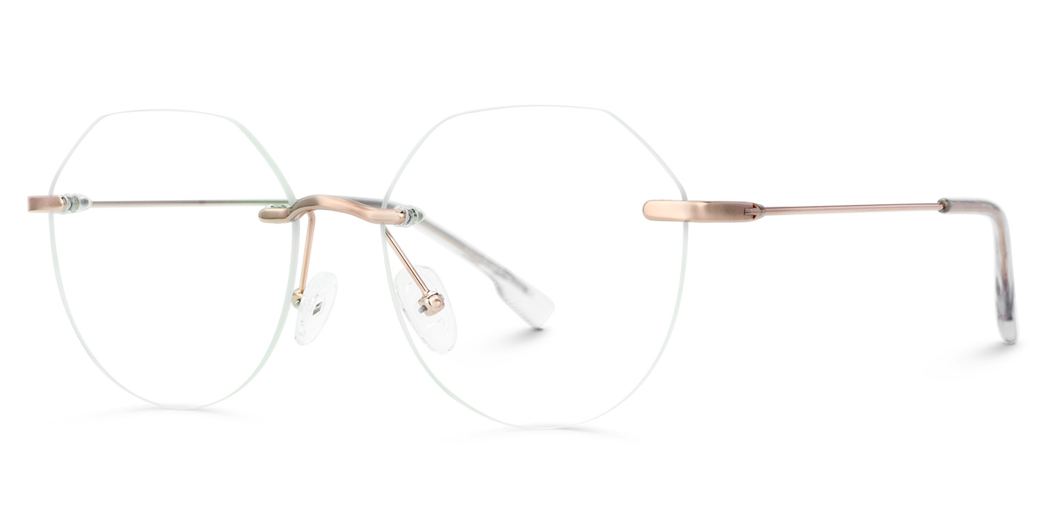 Osorio Geometric Rose Gold Glasses2